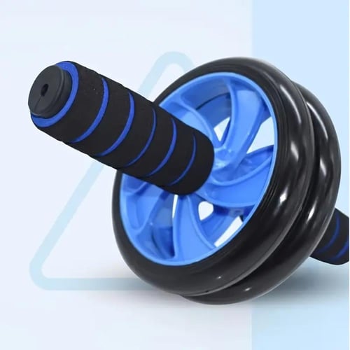 عجلة التمارين الرياضية مع مقابض إسفنجية مريحة .