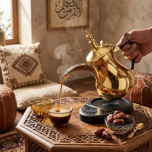 دلة قهوة عربية كهربائية دينكس DX3807 سعة 600 مل بت...