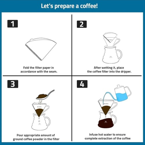 فلاتر قهوة Primo Plus V60 بنية 100 حبة ورق طبيعي ل...