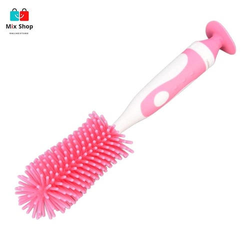 فرشاة سيليكون 2 في 1 و فرشاة نايلون صغيرة لتنظيف ز...