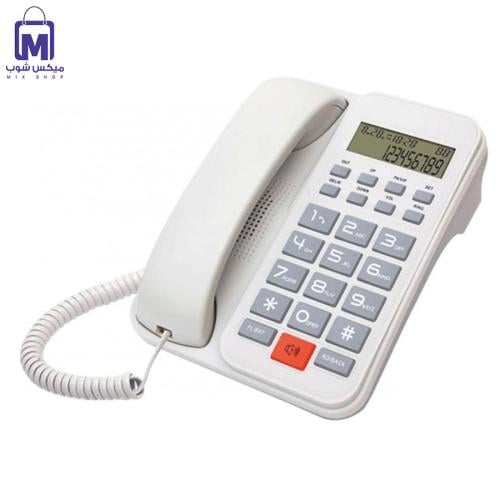 هاتف أرضي DENX DX3611 بـ 16 نغمة وشاشة مضيئة عالية...