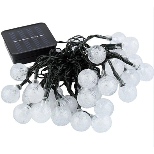 سلسلة إضاءة LED كروية بالطاقة الشمسية 20 مترًا مقا...