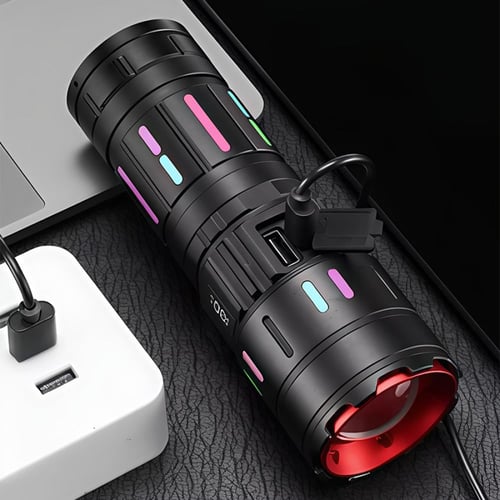 كشاف T409 احترافي بإضاءة LED قوية وهيكل ألومنيوم م...