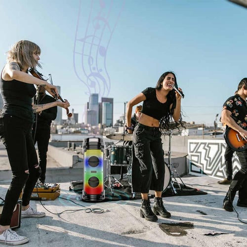 سماعة ومكبر صوت Zqs6210W بتقنية البلوتوث تدعم AUX،...