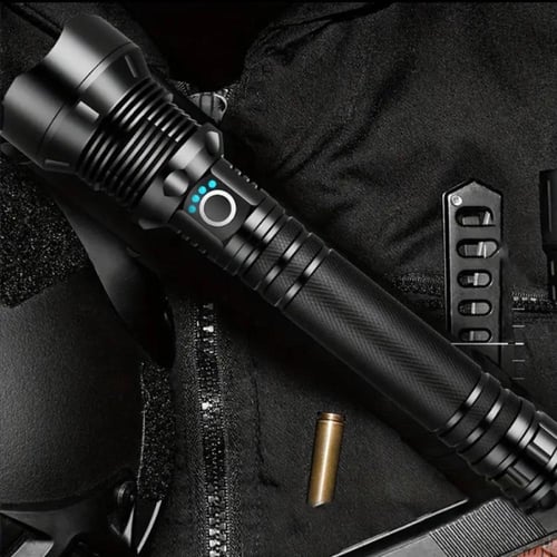 كشاف LED P99 فائق القوة للرحلات والتخييم مقاوم الم...