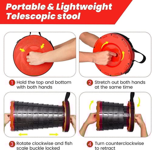 مقعد قابل للطي مع شنطة تخزين محمولة، سهل الحمل، من...