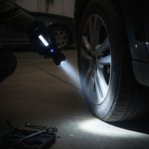 كشاف KJ-6828 LED قابل للشحن فائق السطوع ببطارية تد...