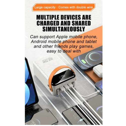 باور بانك بسعة 80000 مللي أمبير مع ثلاثة منافذ USB...