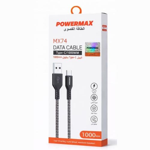 كابل شحن Type-C سريع 1 متر قماش مجدول مقاوم للقطع...