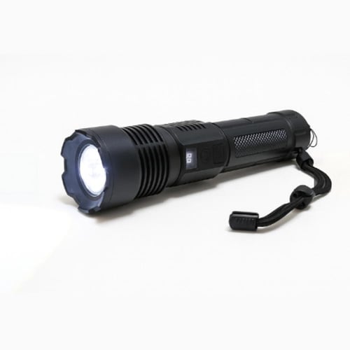 مصباح يدوي قوي مزدوج الإضاءة مع تكبير وفلاش وباور...