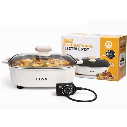 قدر DENX DX3905 الكهربائي 6 لتر 1600W متعدد الوظائ...