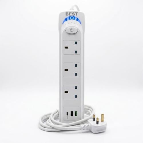 مشترك كهربائي BEST BT-5104U بطول 3 متر وتحمل 1700...