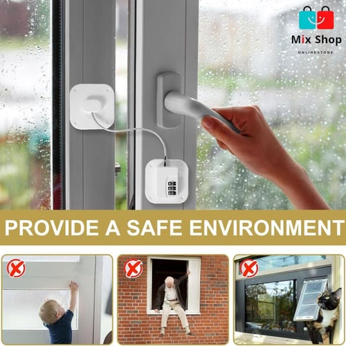 قفل الثلاجة مكون من قطعتين بكلمة مرور 3 ارقام لغلق...