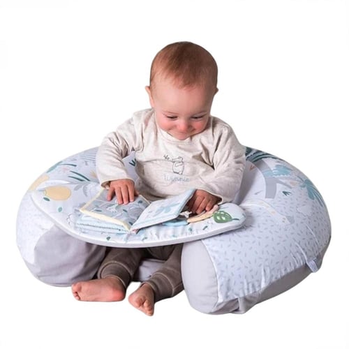 مقعد اطفال مريح قابل للنفخ على شكل حلقة مع كتاب قص...