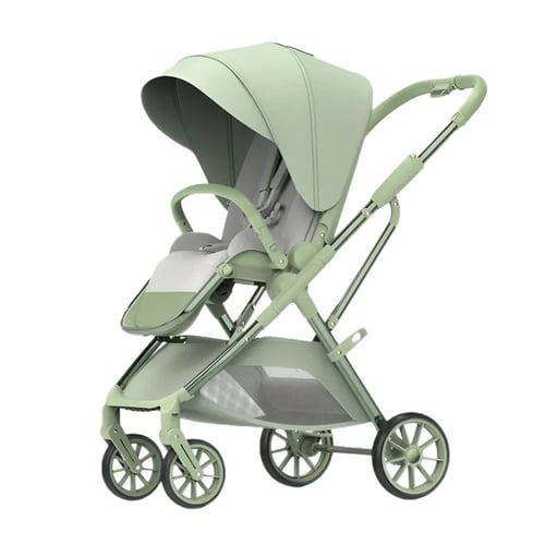 عربة أطفال ثنائية الاتجاه رمادي