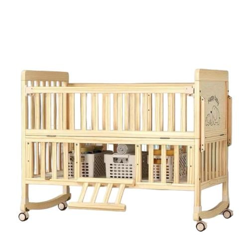 سرير خشبي مع خزانة 120×60سم