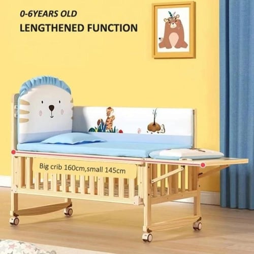 سرير خشبي مع خزانة 120×60سم