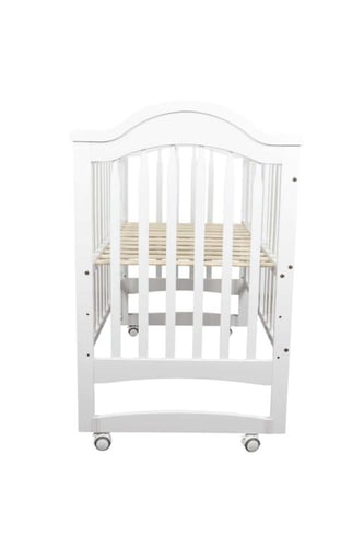 سرير خشبي هزاز للأطفال مع ناموسية + مرتـــبـة