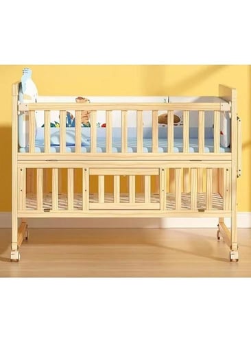 سرير خشبي مع خزانة 120×60سم