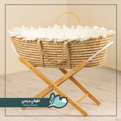 سلة موسى قش رطب قرشة ابيض وكلفة