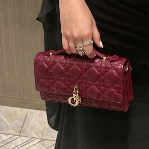 My Dior Mini Bag Plum Cannage Lambskin
