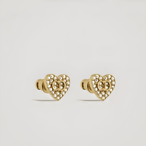 Dior Heart CD Stud Earrings