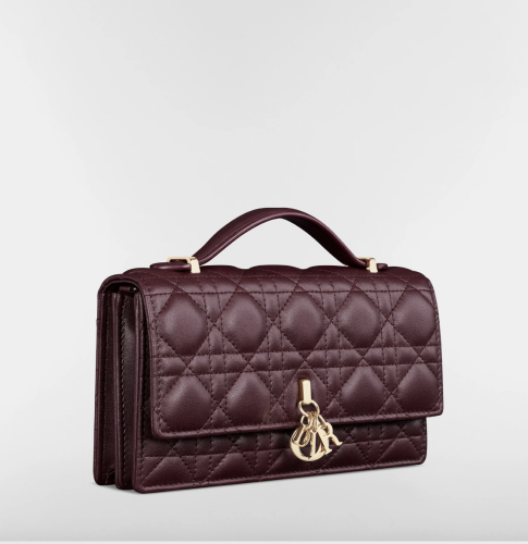 My Dior Mini Bag Plum Cannage Lambskin