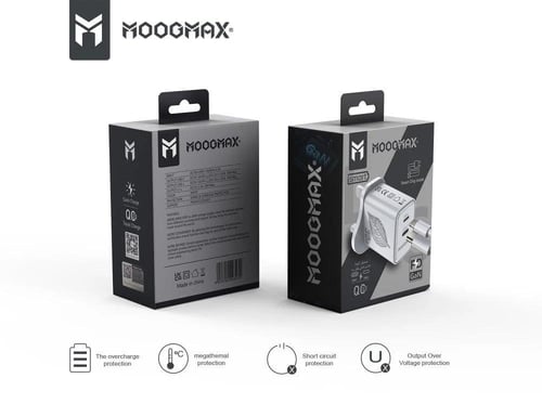 رأس شاحن جداري ذكي 30W منفذ PD و أيفون لون ابيض ما...