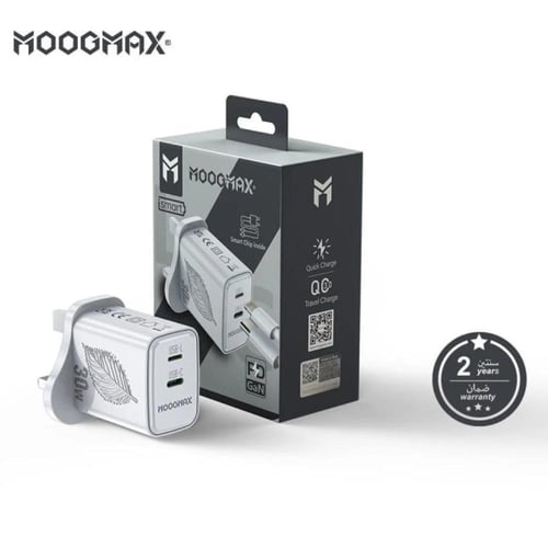 رأس شاحن جداري ذكي 30W منفذ PD و أيفون لون ابيض ما...