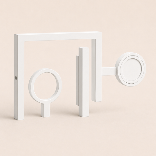 Acrylic frame for the explom machine, white color