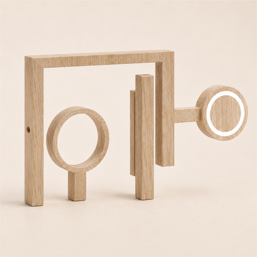 Oak wood frame for the Explom machine