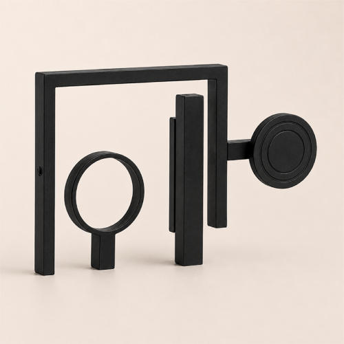 Black acrylic frame for the explom machine