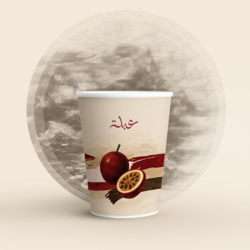 شدة أكواب باشن فروت ورقية 10 أونص