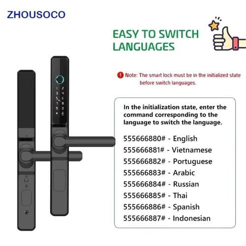 قفل الباب إلكتروني ZhouSoco wifi