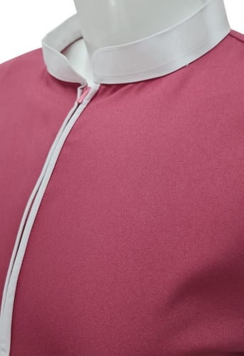 مريول كويتي بقميص متصل موديل 1 وردي