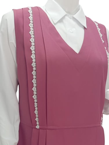 مريول وردي موديل 25 بدون قميص