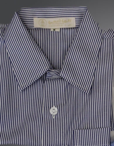 قميص ولادي مقلم كحلي