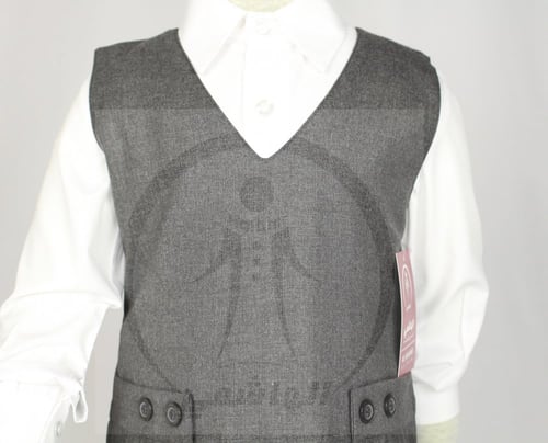 مريول رياض اطفال رصاصي موديل (5) بدون قميص