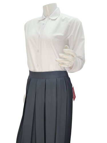 تنورة رصاصي كسرات بدون قميص