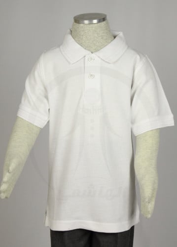 تيشيرت بتصميم بولو ابيض