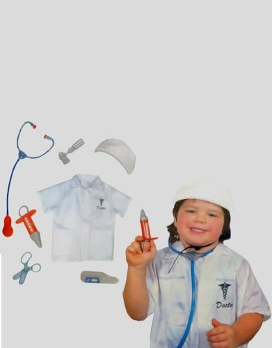 ملابس مهن للأطفال ( طبيب ) من عمر 3 إلى 7 سنوات
