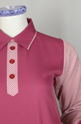 مريول وردي بقميص متصل موديل كويتي