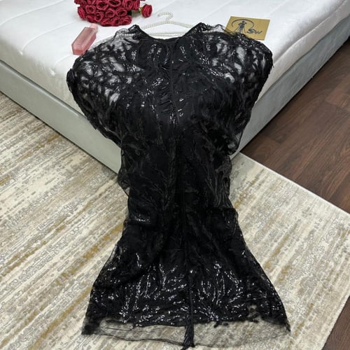 فستان ليتي مكسور ألماس أسود مميز