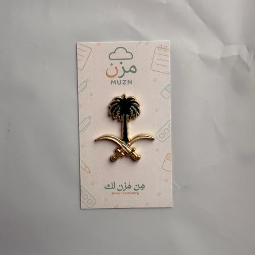 ملصق معدني سيفين ونخلة