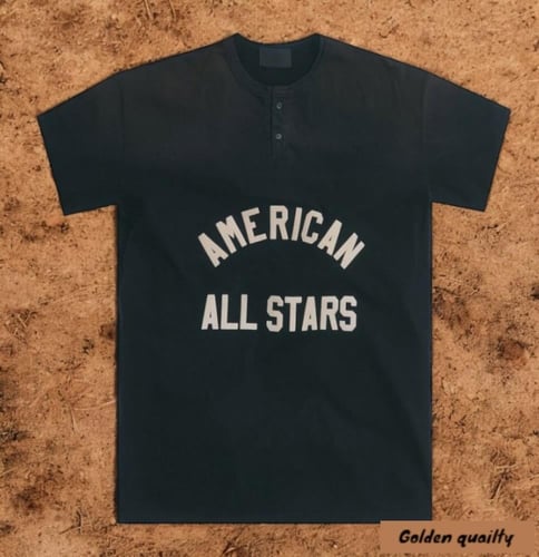 FEAR OF GOD BLACK AMERICAN ALL STARS HENLEY SHIRT