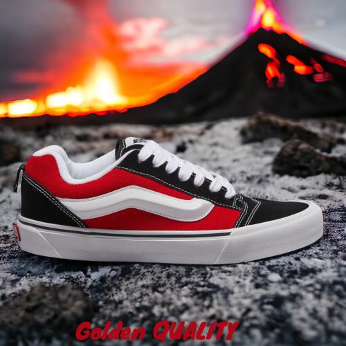 ‎‏vans knu skool black red