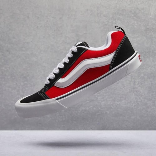 ‎‏vans knu skool black red