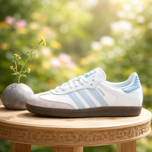 adidas Samba OG White Halo Blue Gum