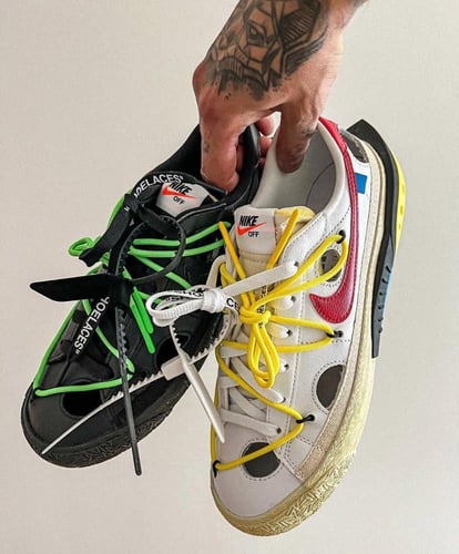 BLAZER LOW "OFF-WHITE - UNIVERSITY RED