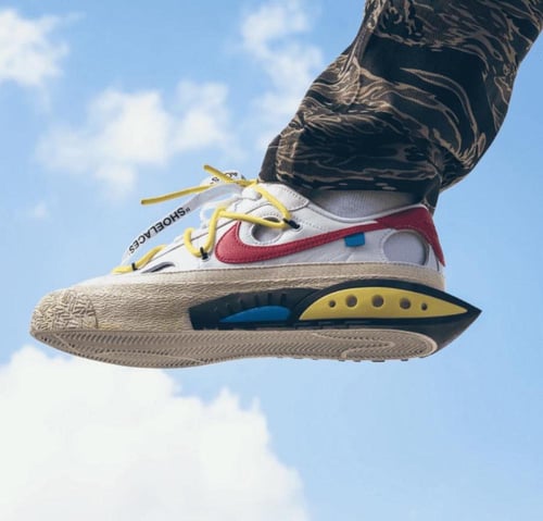 BLAZER LOW "OFF-WHITE - UNIVERSITY RED